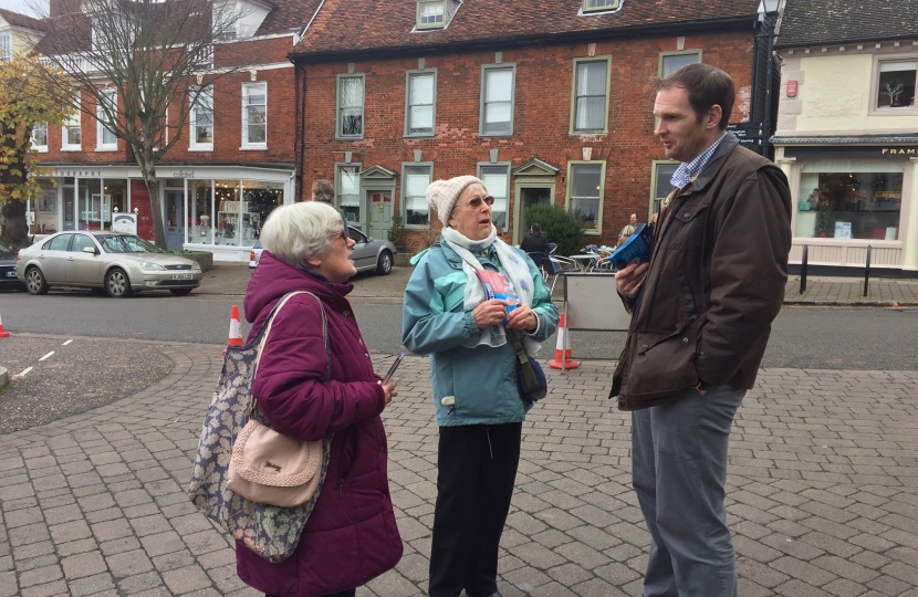 Dr Dan Poulter meeting residents in Framlingham