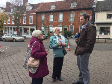 Dr Dan Poulter meeting residents in Framlingham